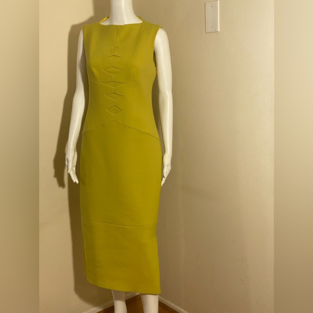 Versus Midi Green Citrus Dress Sz EUR 46 Us 6